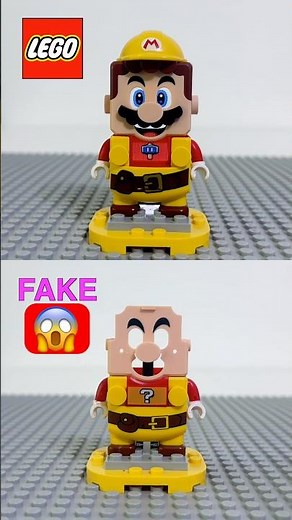 LEGO 🆚 Fake Cheap Copy | Builder Mario #fakelego #mario #legomario #fake #bootleg #knockoff
