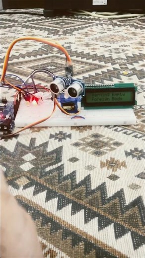 Ultrasonic sensor radar system using arduino and servo motor.