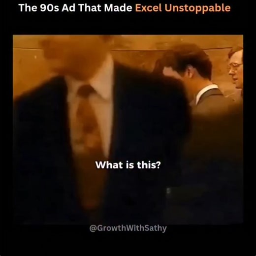 Sathy - Go-To-Market Strategy Expert in UK | This 1990s Microsoft Excel advertisement is a classic example of product storytelling through emotional positioning rather than technical... | Instagram