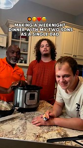 120K views · 10K reactions | So my obsession right now is recreating TikTok cooking recipes. Especially with my @crockpot  It’s my favorite thing ever but I was thinking what better way to not only myself to cook but my kids as well! Cooking is a very important essential skill we need in our lives so I made the boys cook with me. 六‍ • • #dadlife #dinner #singledad #cooking #parenthood #teens #reels #crockpot #dinnerideas #chickenrecipes | Peter Mutabazi Foster Dad | Facebook
