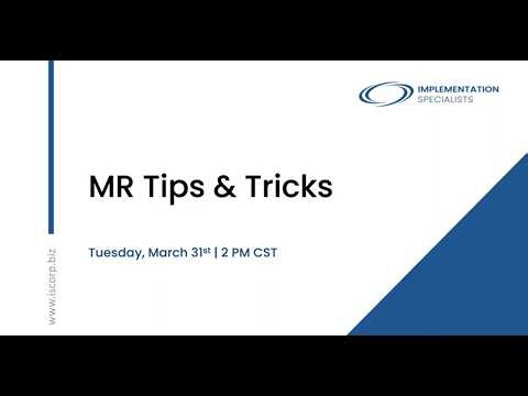 Tips and Tricks in Management Reporter