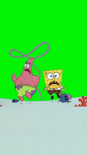 Patrick Gets Lassoed, Then Explodes | Green Screen