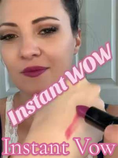 Instant WOW actually!!! Instant Vow is such a beautiful rosy pink! This is one of those staple colors that are perfect. You’re around! The shade looks great on any skin tone! Give it a try! 💋 💄 Vegas, Safe, great for sensitive skin! #gothichippiesboutique #fyp #makeup #grwm #lipstick #rosypink #pinklipstick #boldlipstick #highpigment