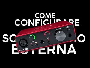 CONFIGURARE UNA SCHEDA AUDIO ESTERNA CON GARAGEBAND