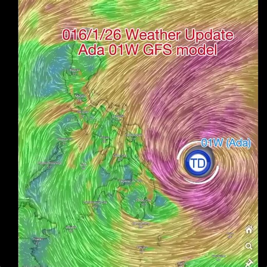 Tropical Depression 01W (Ada) Update: January 2026