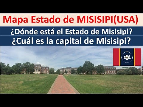 Mapa de Misisipi Estados Unidos. Capital de Misisipi. Donde esta Misisipi. Mississippi map