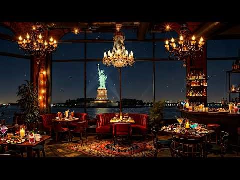 New York Night Jazz ~ Smooth Jazz Saxophone Music in Cozy Bar Ambience for Deep Sleep and Relaxation