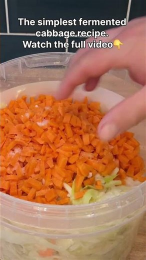 Fermented cabbage. ‪@maybeedible‬ #cabbage #cabbagerecipe #cabbagecarrot #recipevideo#simplerecipe