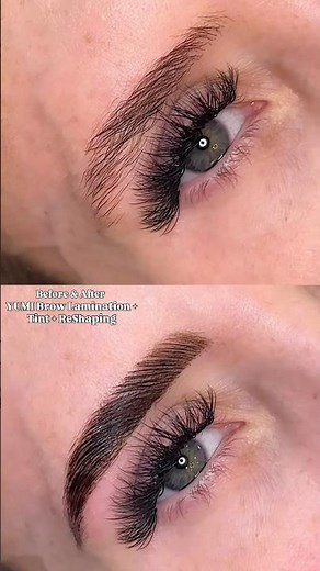 ✨ BEFORE & AFTER: YUMI Brow Lamination + Tint + ReShaping ✨