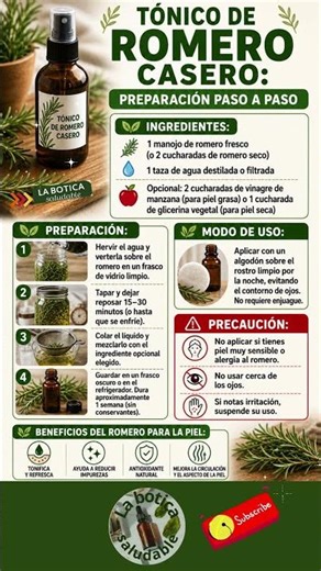 Tónico casero que dermatólogos recomiendan en secreto #salud