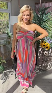 Adorned in vibrant shades of neon pink and lilac🙋‍♀️. Shop our NEW “Sandy Days Dress” (€69) exudes a playful and summery vibe☀️💅. These bold and eye-catching colors are sure to make a statement and turn heads wherever you go, adding a pop of color to your holiday wardrobe🌴. | Ruby Rouge Boutique