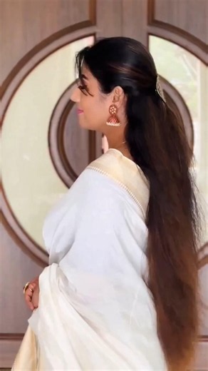 Elegant White Silk Saree 🤍 #saree #fashion #shorts