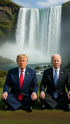 ASMR Presidents Meditate by Waterfall — Deep Healing & Relaxation