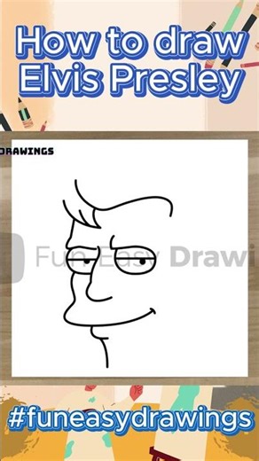 How to Draw Elvis Presley Simpson Style Easy - Fun Easy Drawings #drawing #cartoon #drawing #elvis