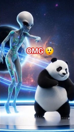 Cute🐼 vs Alien Dance Full Enjoy #DreamScreenAI #shorts