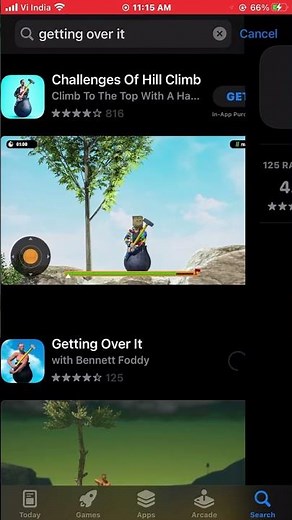 Download getting over it on iphone