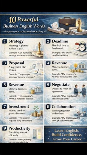 10 Powerful Business English Words | Improve Your Professional Vocabulary#BusinessEnglish#english
