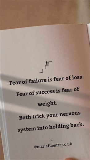 Fear of success is rarely about ambition. It’s often your nervous system anticipating visibility, responsibility, or change and trying to keep you safe. That’s why growth can feel uncomfortable even when you want it. This isn’t self-sabotage. It’s a protective response that can be understood and rewired. If this resonates, I go deeper into the science and practical tools inside the free workshop: https://events.mariafuentes.co.uk/rewire_your_brain_and_lead_without_self-doubt @followers @highligh