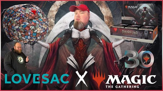 Lovesac x Magic: The Gathering MovieSac bundle unboxing (Phyrexia booster box opening)
