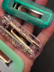 Handmade Resin Hair Clips - Etsy UK