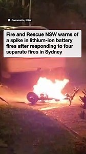 Fire and Rescue NSW has warned of a spike in lithium-ion battery fires after responding to four separate fires in Sydney. | News.com.au