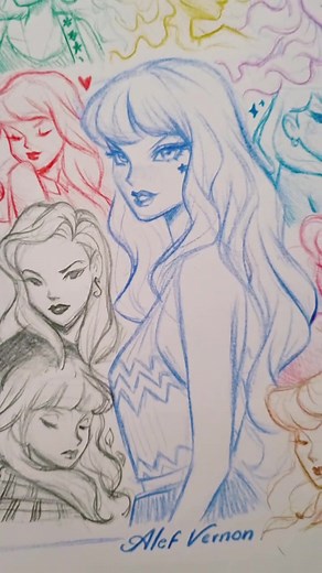 THE ERAS TOUR, TAYLOR SWIFT fanart inspired by the poster of Taylor's new tour ♡ hope u like it! @taylorswift #taylorswift #midnights #theerastour #swifttok #fyp