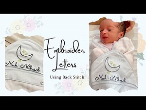 How to embroider letter using back stitch!