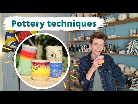 Pottery Decorating Techniques for leather hard clay