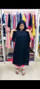 299 reactions · 17 shares | Brown Neck Net Kurti:...