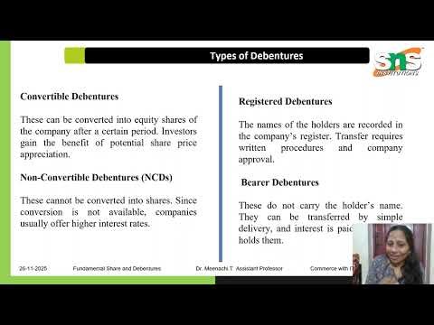 Types of Debentures | Fundamental of Shares and Debentues | SNS Institutions