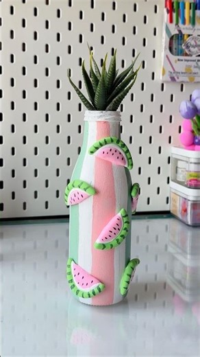 DIY Bottle painting #artshorts #handmade #shorts #viralshorts #diy #trending #pistashellcrafts