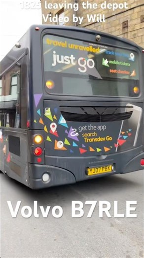 The keighley Bus company’s Volvo B7RLE (1825 YJ07 PBX) Leaving the depot #bus #Volvo #transport