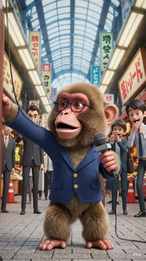 monkey blog in riporting #shortvideo #trending #cutemonkey #viral #aivideo