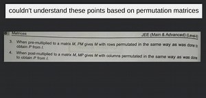 MatricesJEE (Main \& Advanced) (Level-II)3. When pre-multipli... | Filo