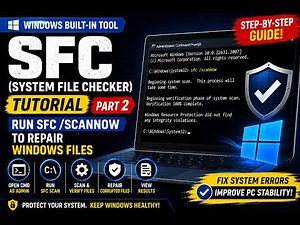 SFC (System File Checker) Tutorial | Part 2 | Run SFC /SCANNOW to Repair Windows Files
