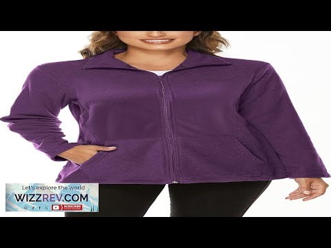 Hibelle Women's Outdoor Full Zip Thermal Fleece Jacket with Pockets