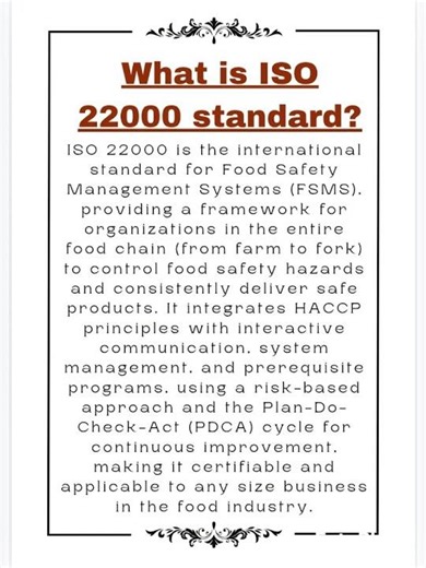 What is ISO 22000 standard?