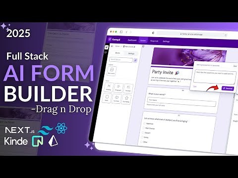 Build AI Form Builder Drag and Drop with Next.js, React, GeminiAI, Prisma, Neon Postgre, Kinde 1/2