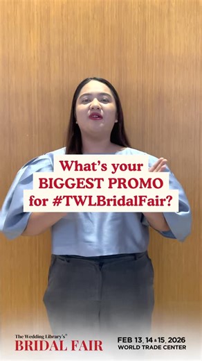 350 Wedding Suppliers are preparing their BIGGEST Promo 🎉 this 2026 exclusively for TWLBridalFair - the 🇵🇭 PH’s Biggest Wedding Fair 🥰 Here’s a sneak peek on what you can get this Feb 👀😍 🗓️ Feb 13, 14 & 15, 2026 📍 World Trade Center 🔗 RSVP Now for FREE ENTRANCE: www.weddinglibrarybridalfair.com.ph/register | The Wedding Library