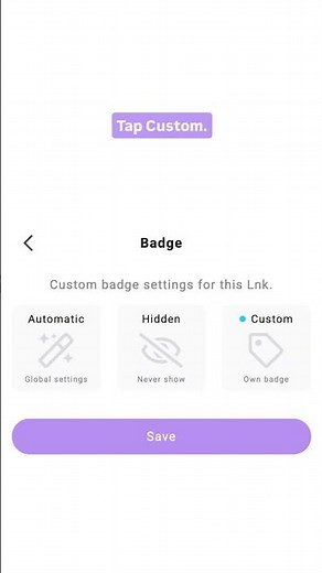 How to add custom badges to specific Lnks || Linkinbio