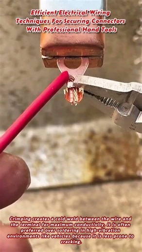Efficient Electrical Wiring Techniques For Securing Connectors With Professional Hand Tools