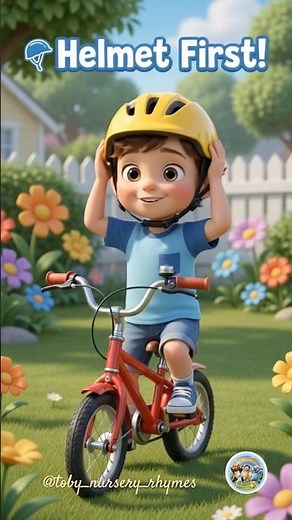 Helmet Hero 🪖 | Bike Safety Nursery Rhyme for Kids | 3D Animation #babyshorts #nurseryrhymes #kids