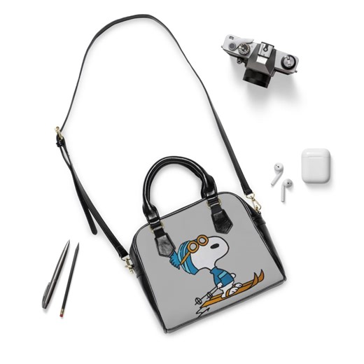 Ita Bag, Skiing Snoopy Shoulder Handbag | Snoopy Tote Retro Cartoon Winter Character Purse - Etsy