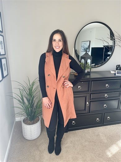 Watch Long vest perfect for work or date night on Amazon Live
