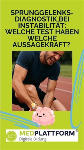 Sprunggelenksdiagnostik bei Instabilität: Welche Test haben welche Aussagekraft? #ankle