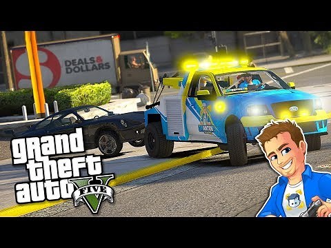Car Repo Job - GTA 5 REAL LIFE MOD #4 | GTA 5 Let's Go to Work Mod | Tow Truck GMAntonZ Towing