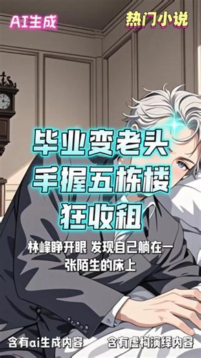 《毕业变老头，手握五栋楼狂收租》#林峰#刘诗雨#林峰睁开眼发现自己躺在一张陌生的床上#热门小说#精彩后续#AI生成