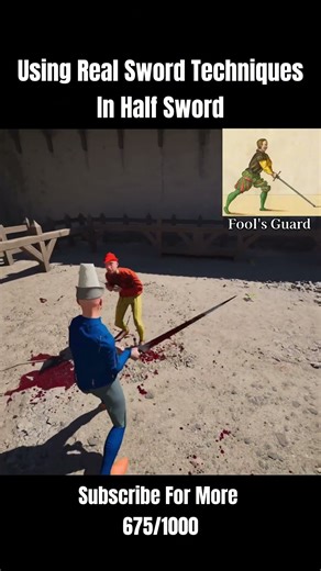 Using Real Sword Techniques: Tail Guard | Half Sword Playtest