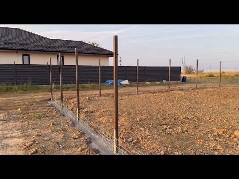 Etapele de constructie ale unui gard cu bordura din beton si stalpi din teava + costul total aferent