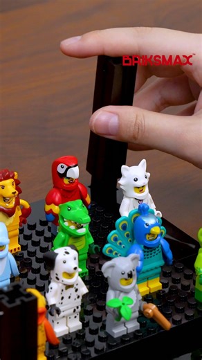 Building the BRIKSMAX minifigure display case with the new 2026 LEGO CMF lineup — ASMR version.